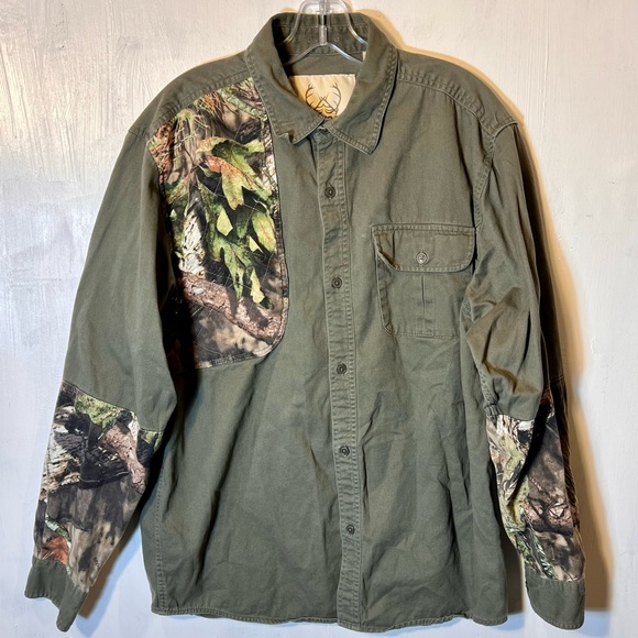 tallwoods Shirts Tallwoods Sportsman Camouflage Quilted Hunting Gear Button Down Outdoor